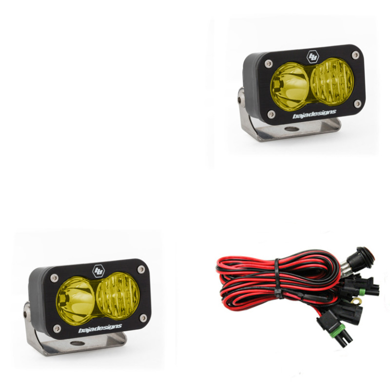 S2 Sport Driving Combo Pattern Pair LED Work Light - Amber - Click Image to Close