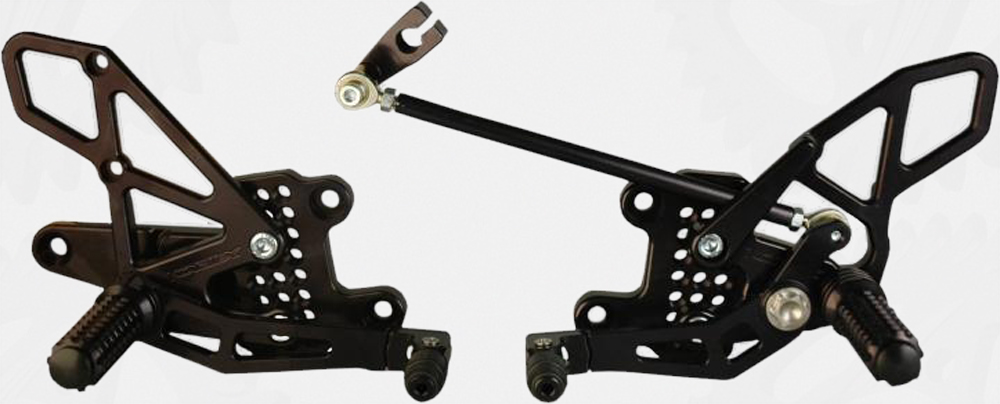 V2 Adjustable Rearset - Black - For 08-16 Honda CBR1000RR - Click Image to Close