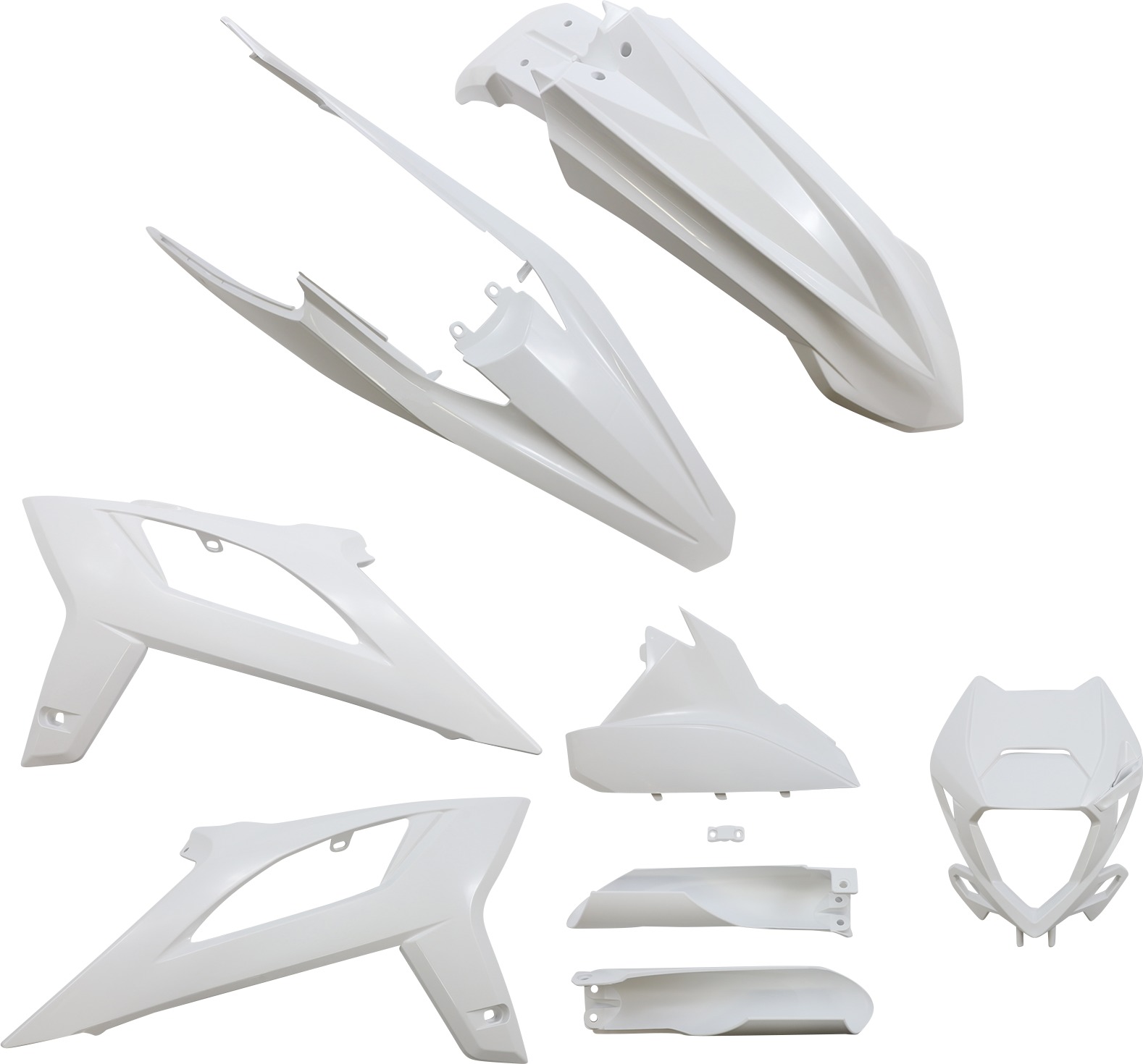 Full Plastic Kit - White Original 2020 - Fits Many 20-22 Beta 125-500 - Click Image to Close