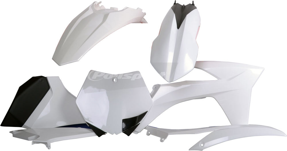 Plastic Body Kit - White - For 11-12 KTM 125-450 - Click Image to Close