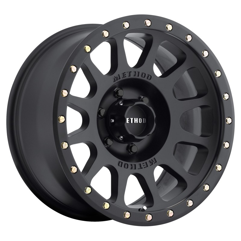 MR305 NV 18x9 0mm Offset 6x135 94mm CB Matte Black Street Loc Wheel - Click Image to Close