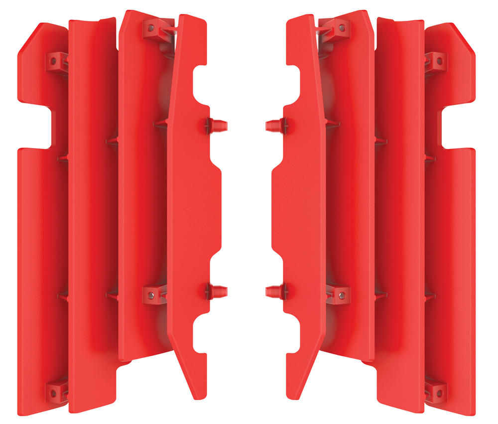 Radiator Louver Cover (Red) - For 01-04 Honda CR125R, CR250R & CRF450R - Click Image to Close