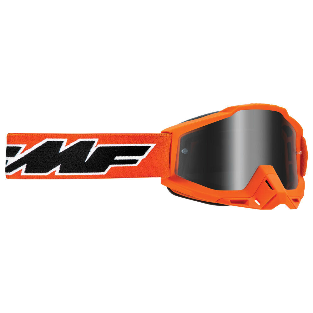 FMF Powerbomb Goggles Rocket Orange w/ Mirror Silver Lens - Click Image to Close