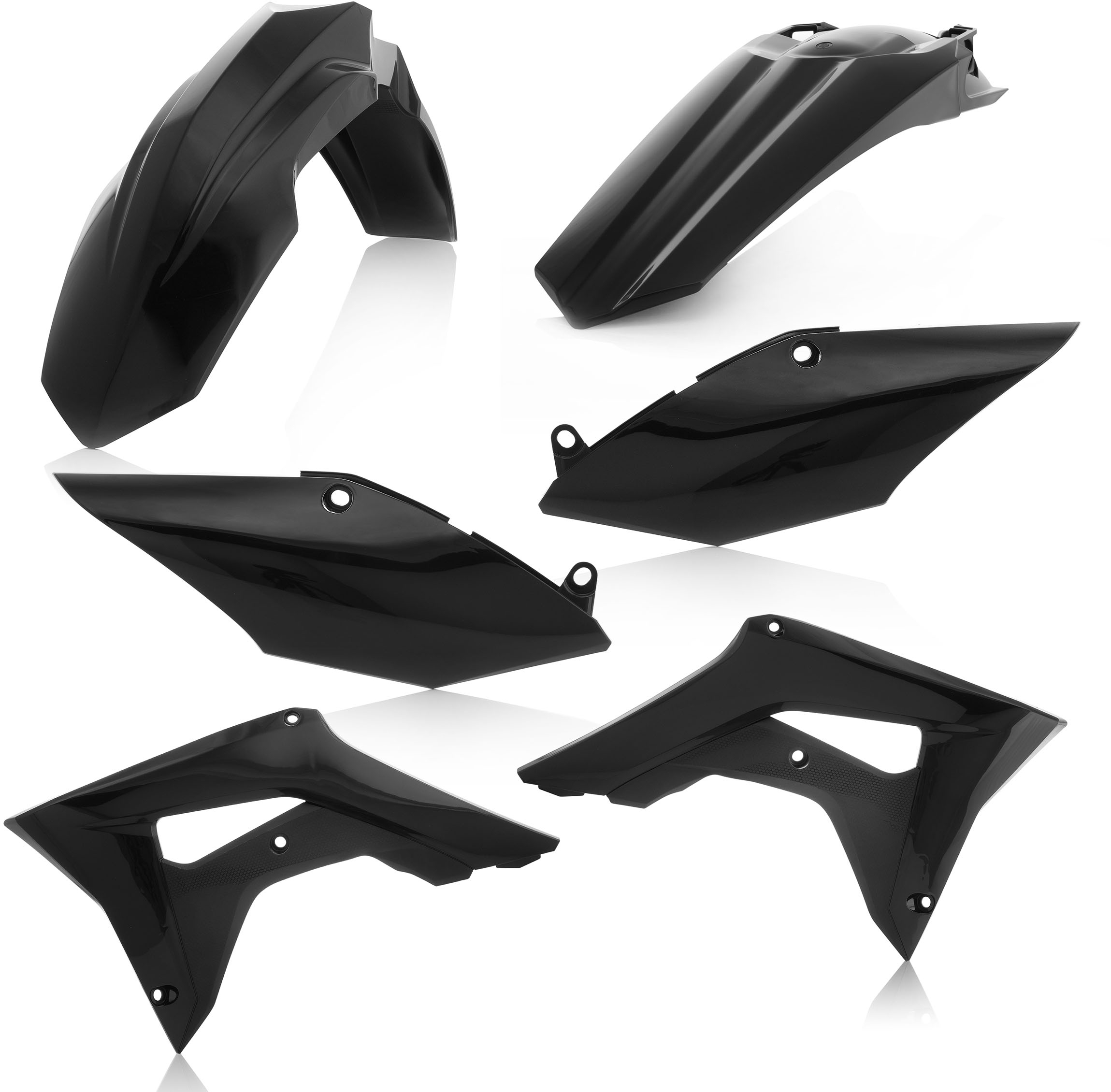 Black Plastic Kit - For 17-20 Honda CRF450R & 18-21 CRF250R - Click Image to Close