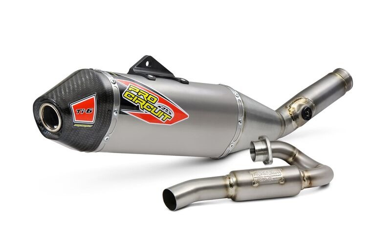 Ti-6 Titanium Full Exhaust W/Carbon Cap - For 19-21 Kawasaki KX450/X - Click Image to Close