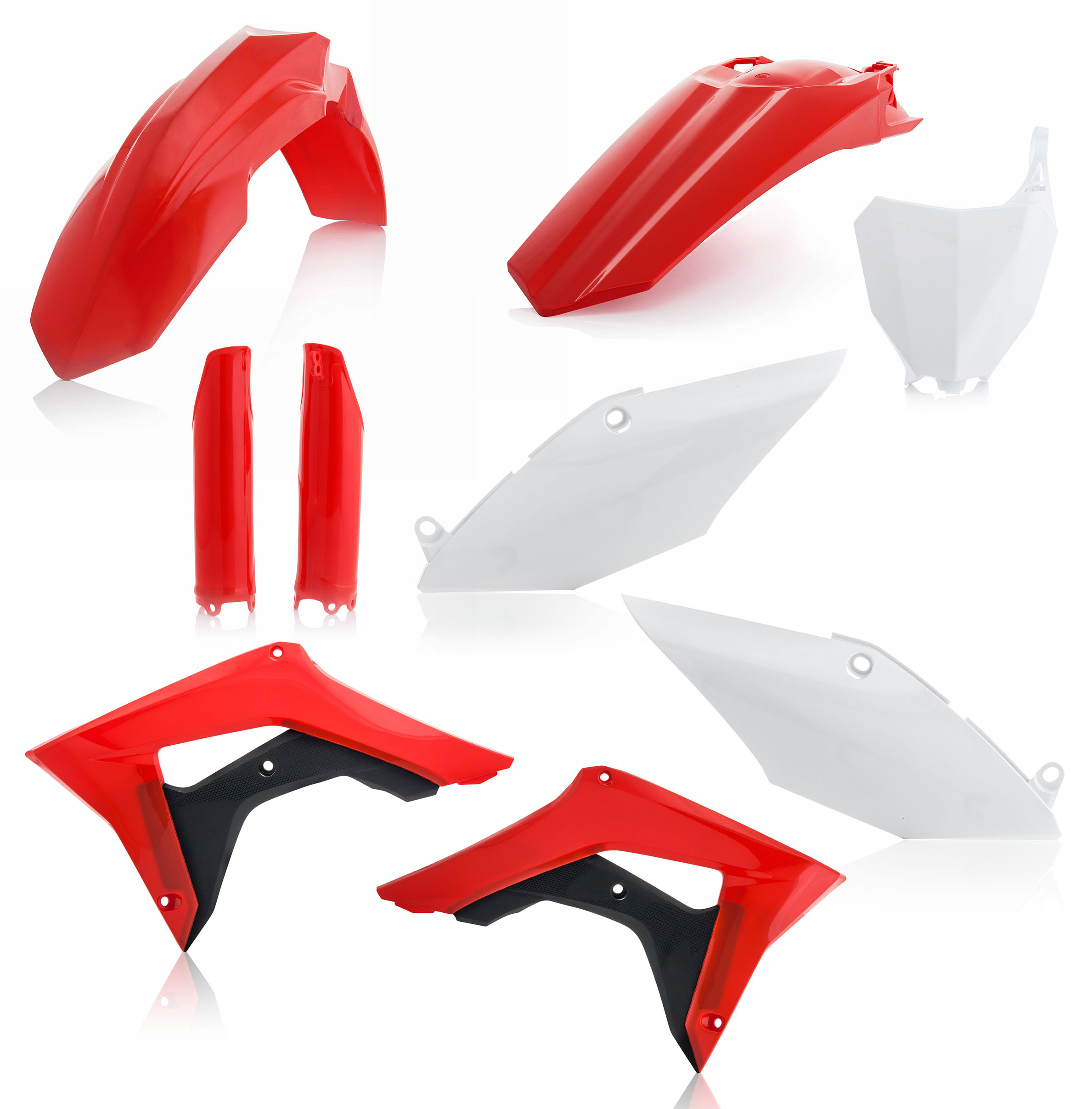 Full Plastic Kit - Red/White/Black Original 2017 - For 17-18 Honda CRF450R & 2018 CRF250R - Click Image to Close