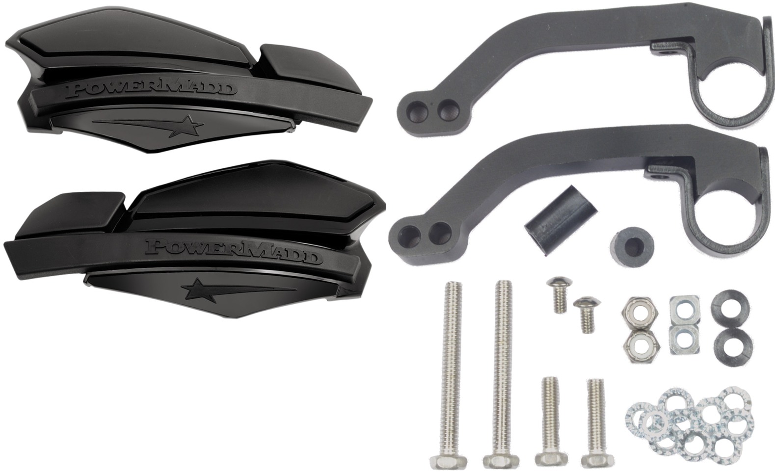 Black Star Handguard Kit w/ MC/ATV Mounts - Click Image to Close