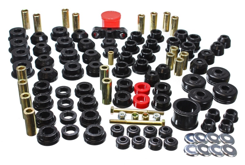 88-91 Honda Civic/CRX Black Hyper-Flex Master Bushing Set - Click Image to Close