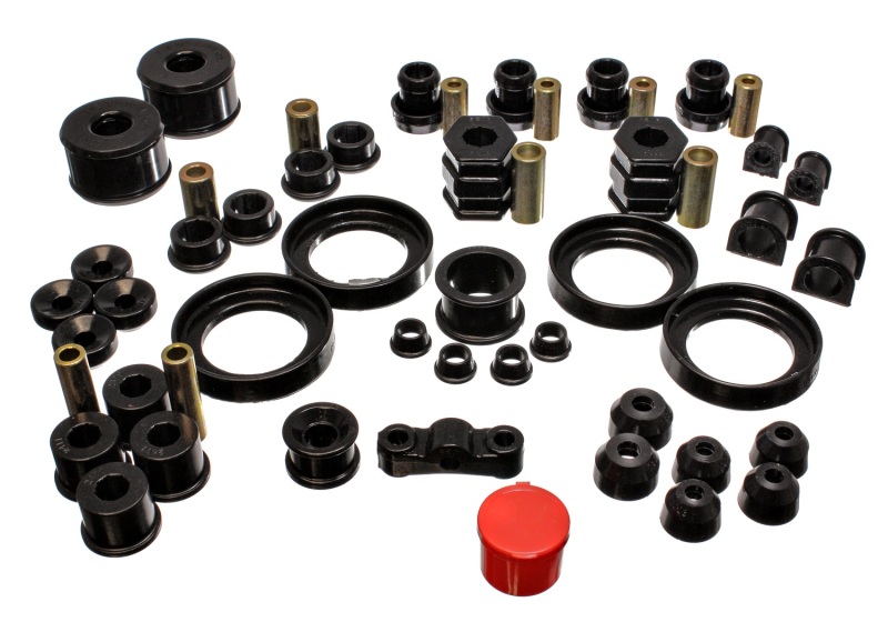 99-00 Honda Civic Si Black Hyper-Flex Master Bushing Set - Click Image to Close