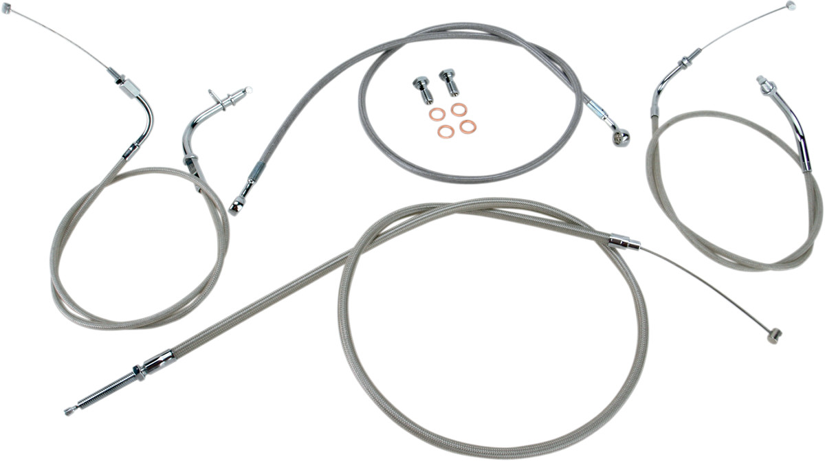 Cable and Line Kit 12"-14" Bar - Yamaha V-Star 650 Custom - Click Image to Close