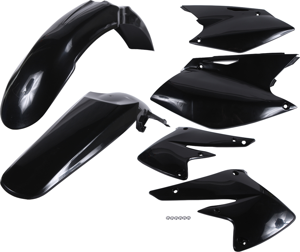 Black Plastic Kit - For 04-05 Kawasaki KX250F - Click Image to Close