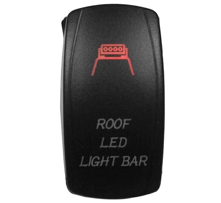 Racing Lighted Switch Roof Led On/Off Red - Click Image to Close