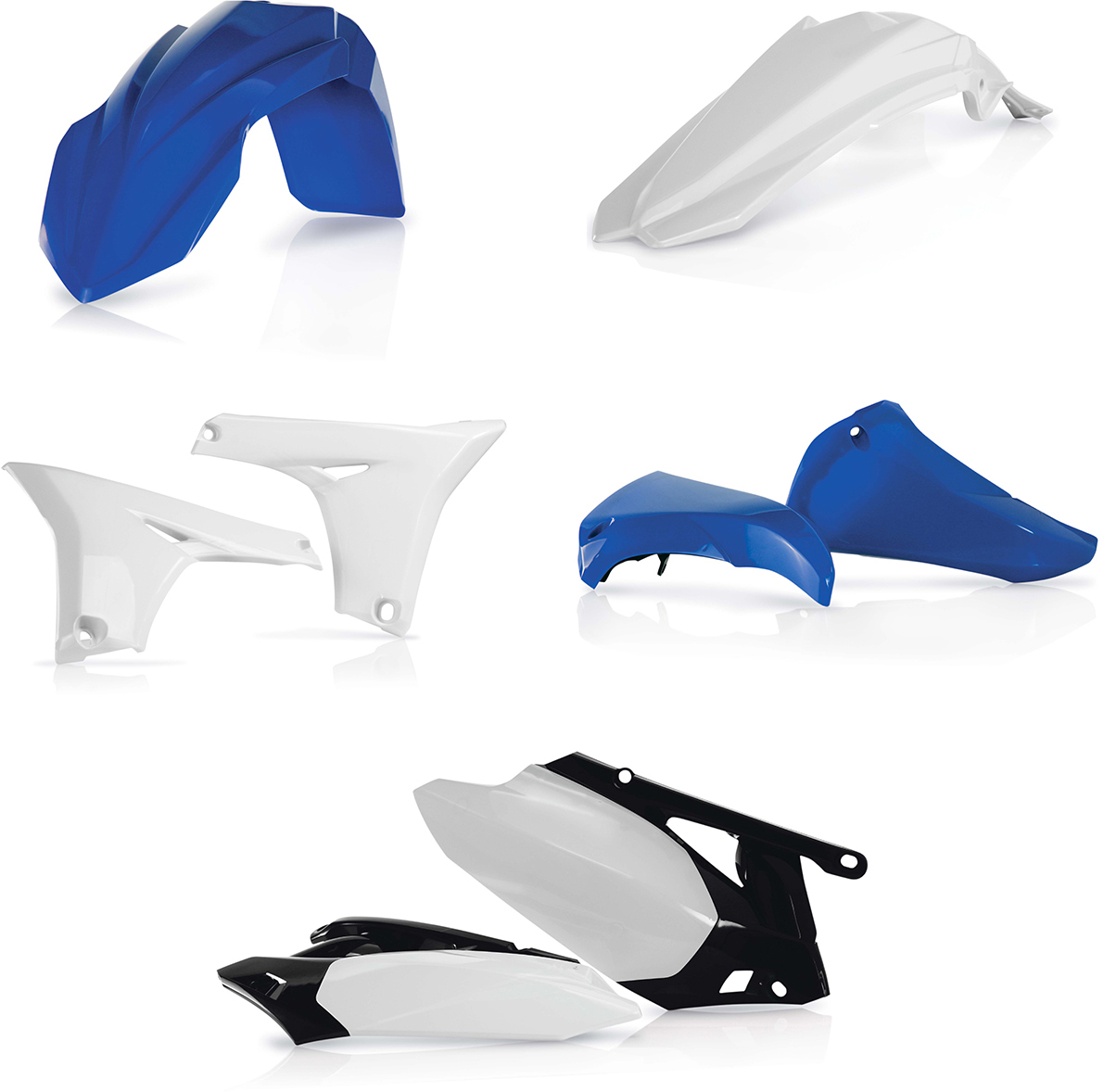 Plastic Kit - Blue / White / - Black - For 10-13 Yamaha YZ450F - Click Image to Close