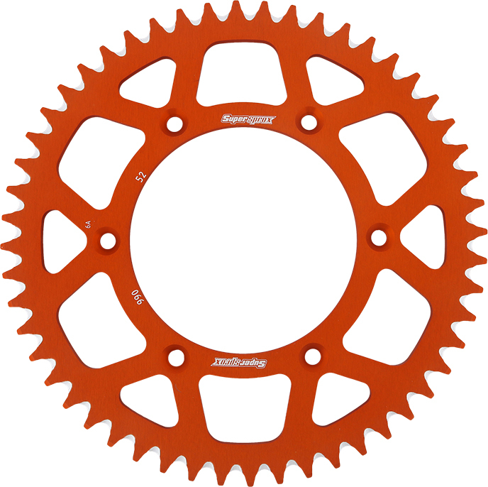 Aluminum Rear Sprocket 52T Orange - Click Image to Close