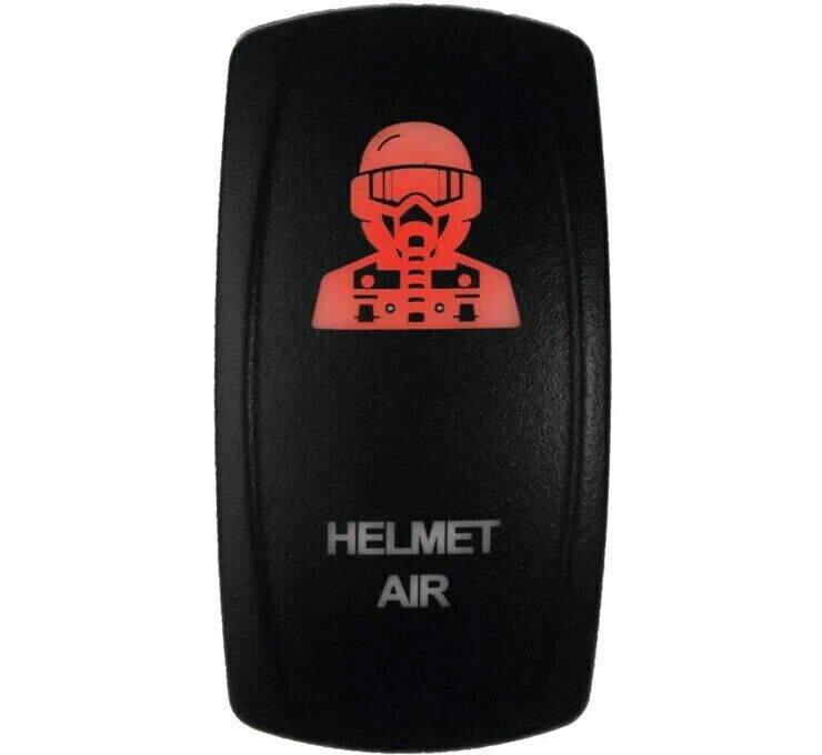 Racing Lighted Switch Hel Air On/Off Red - Click Image to Close