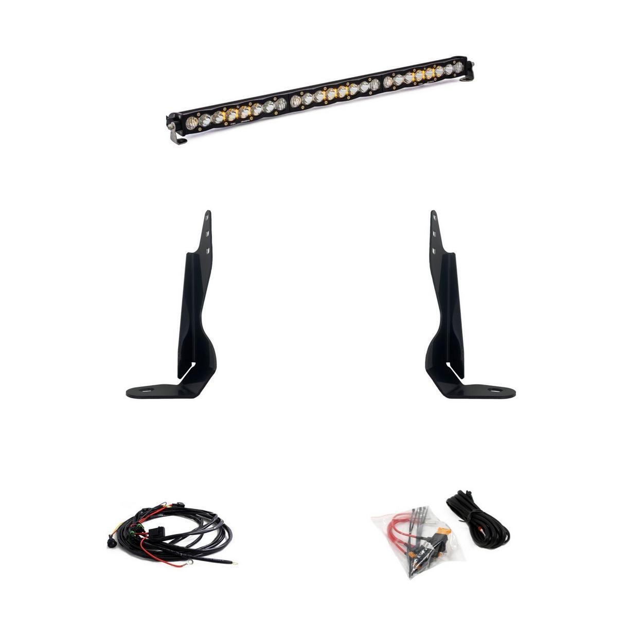 2020+ GMC 2500/3500 30in Grille LED Light Bar Kit S8 Driving Combo - Click Image to Close