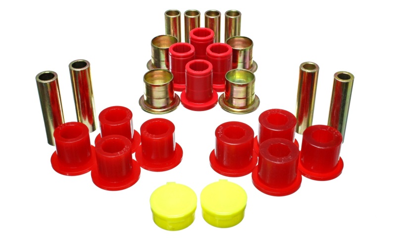 87-04 Dodge Dakota / 98-03 Durango 4WD Red Front End Control Arm Bushing Set - Click Image to Close