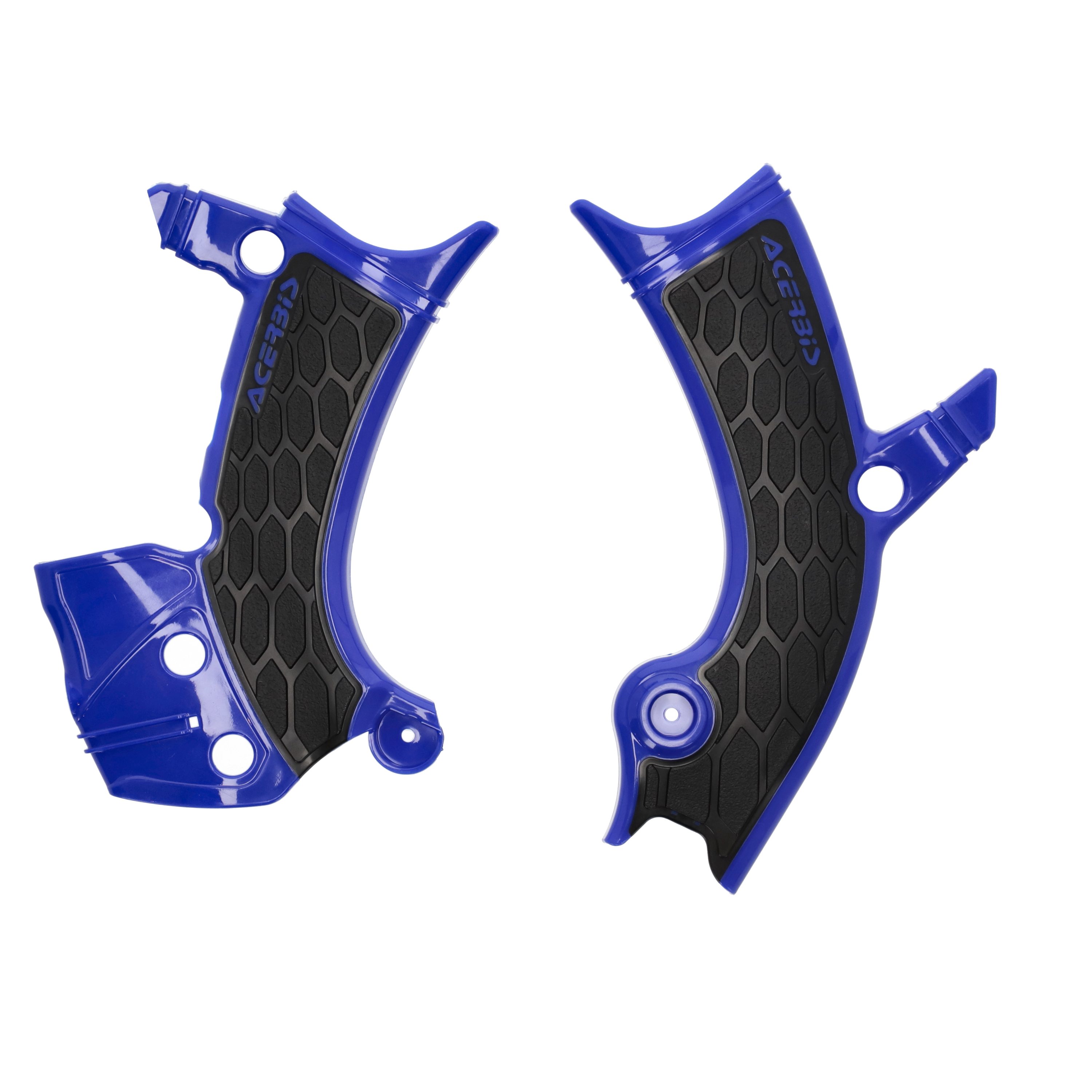 X-Grip Frame Guards Blue/Black - For 23+ Yamaha YZ450F & 2024 YZ250F - Click Image to Close