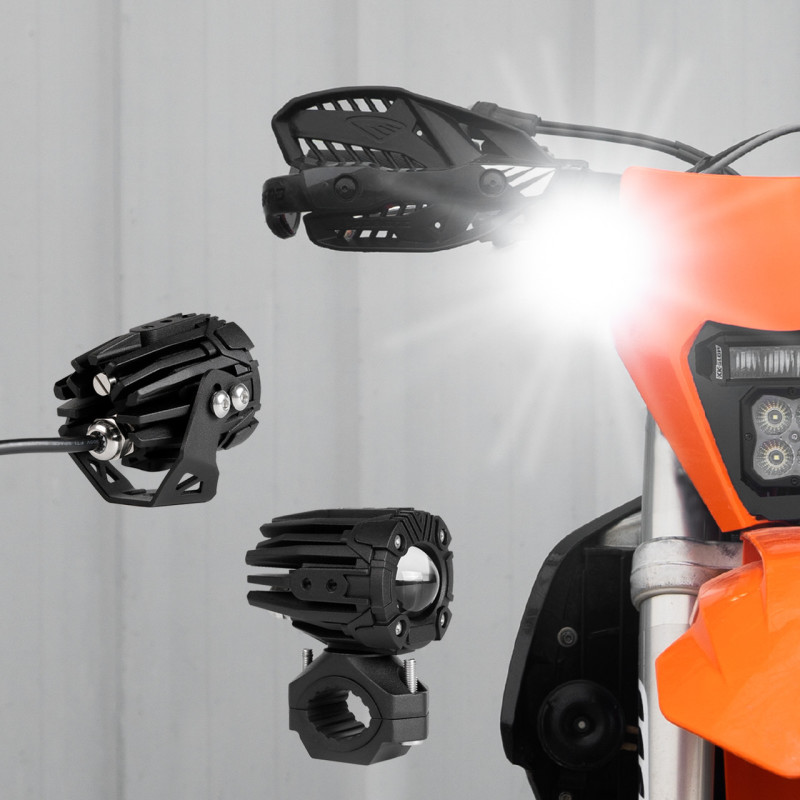 XK Glow 2in Dual Mode LED Driving Light Kit for Motorcycles, UTVs & ATVs - Click Image to Close