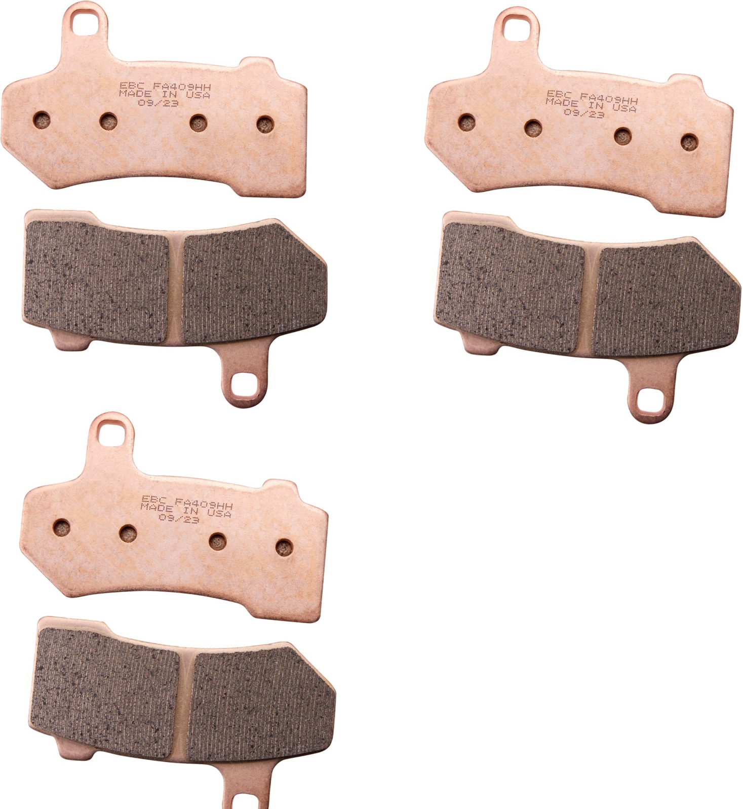 Complete Pad Set - Sintered Double-H Brake Pads - Replaces H-D # 41854-08, 42897-08, 42897-06 & 42850-06 - Click Image to Close