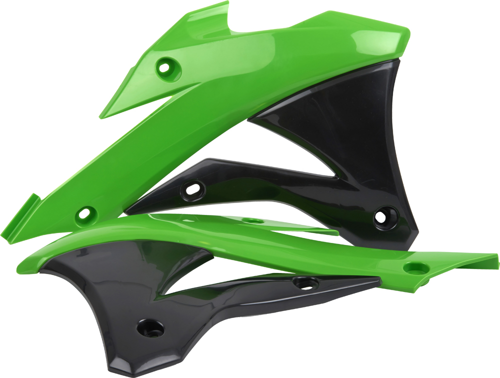 Radiator Shrouds - Green - For 14-20 Kawasaki KX85 KX100 - Click Image to Close