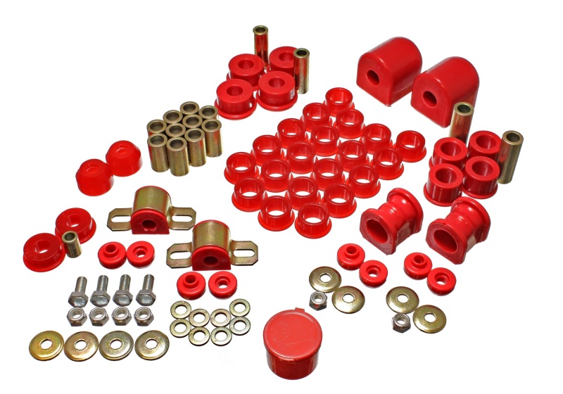 Red Hyper-Flex Master Bushing Set - For 91-94 Nissan Sentra/NX1600/2000 - Click Image to Close