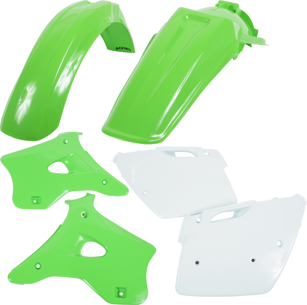 Green Plastic Kit - For 94-98 Kawasaki KX250 KX125 - Click Image to Close