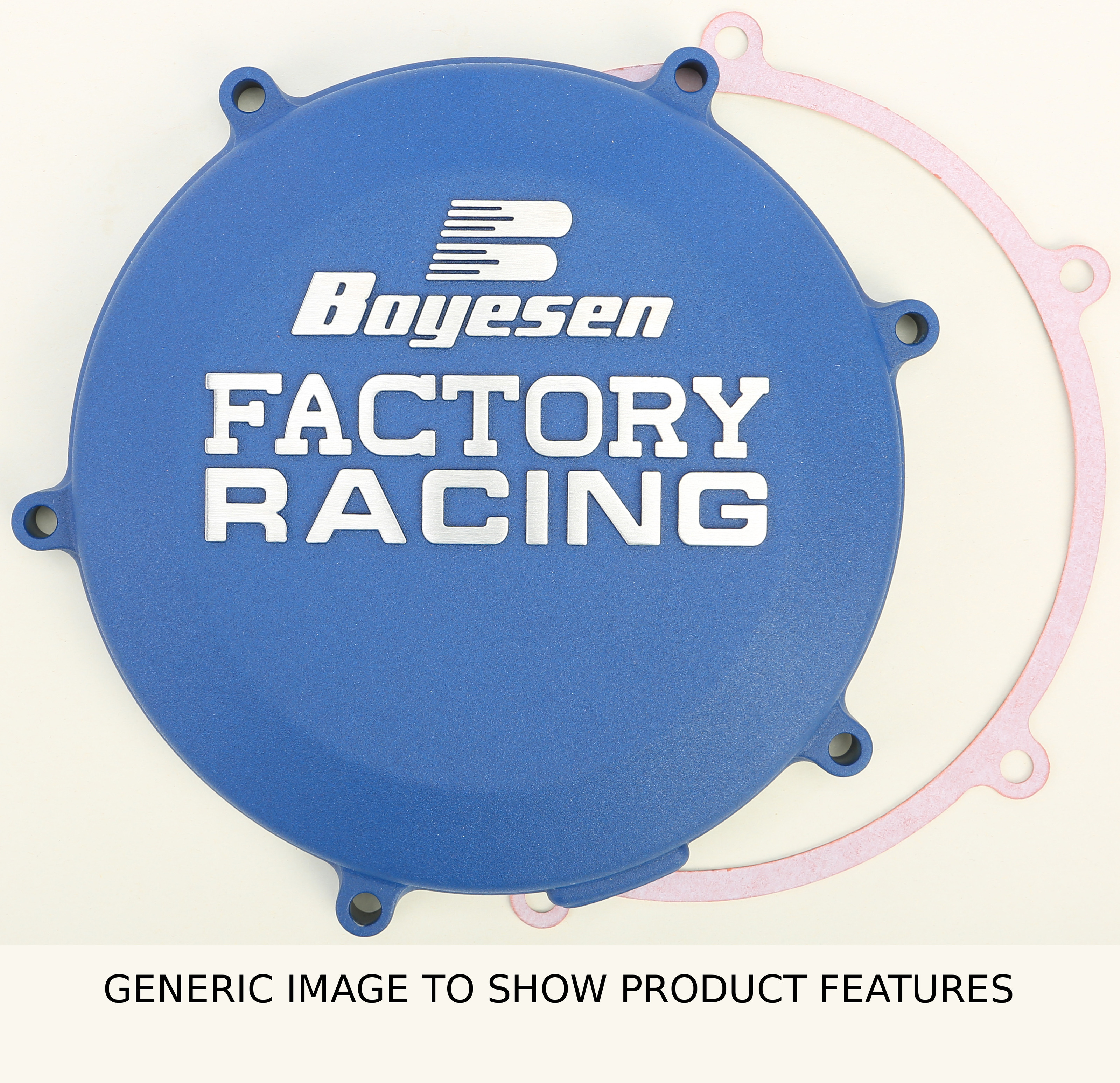 Factory Racing Clutch Cover Blue - For 11-16 Husqv KTM 450/501 - Click Image to Close