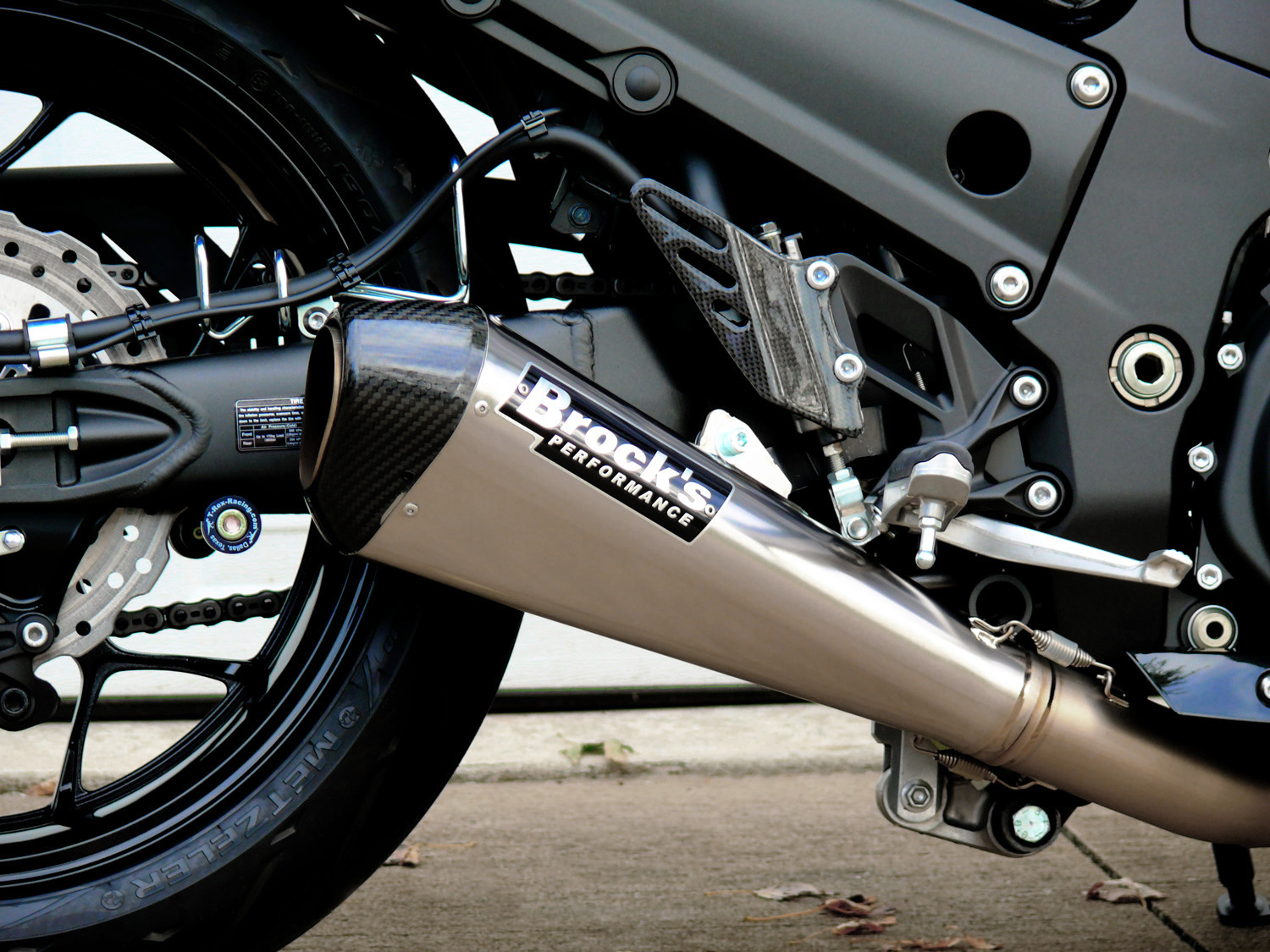 CT 17" Megaphone Titanium Full Exhaust - For 06-20 ZX14 - Click Image to Close