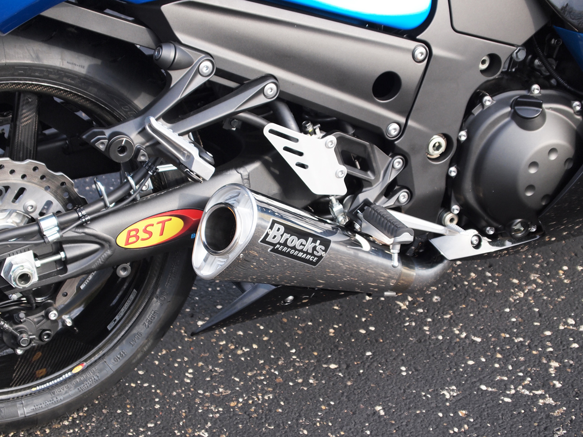 14" Alien Head 2 Polished Full Exhaust - Kawasaki ZX14R - Click Image to Close