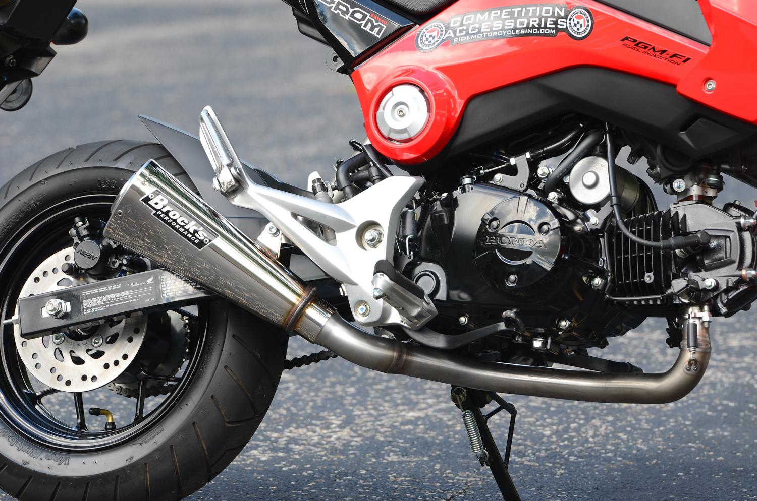 Alien Head 2 Polished Full Exhaust - for 14-15 Honda Grom - Click Image to Close