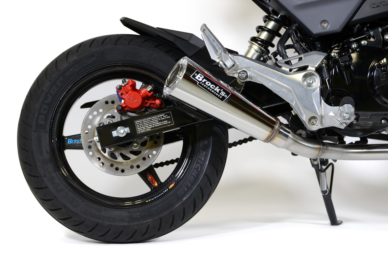 ShortMeg 2 Polished Full Exhaust - For 17-20 Honda Grom MSX125 - Click Image to Close