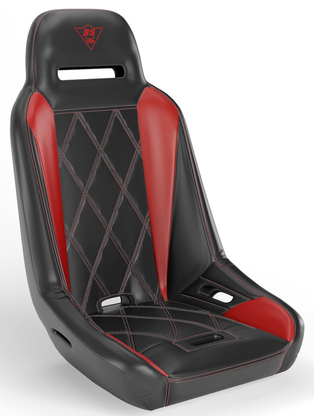 Extreme Diamond Solo Seat Black/Red - For Maverick X3 Turbo R YXZ1000R - Click Image to Close