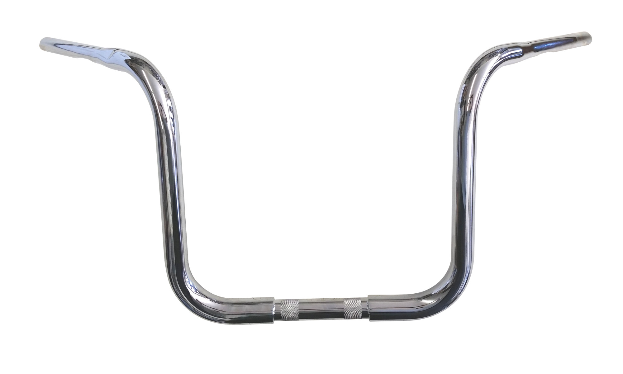 14" Gorilla Apes Handlebars - Ape Hangers Chrome 1.25" Dia. - 39W-14H-10PB - Click Image to Close