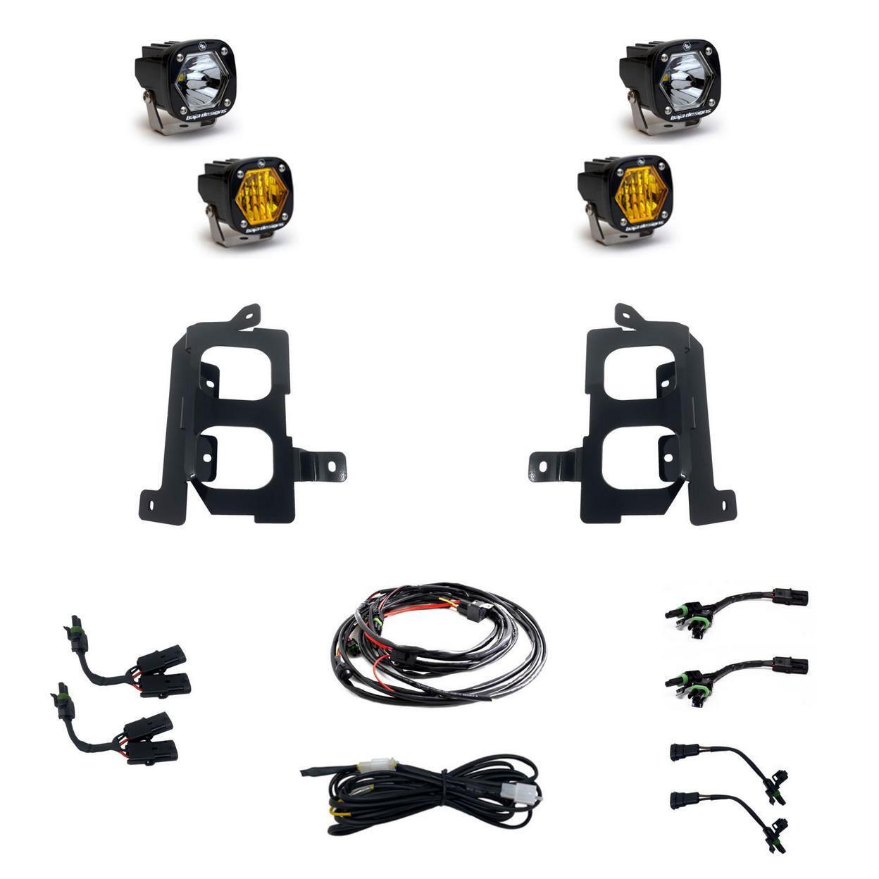 Baja Designs 2020+ GMC 2500/3500 Fog Pocket Kit - Click Image to Close