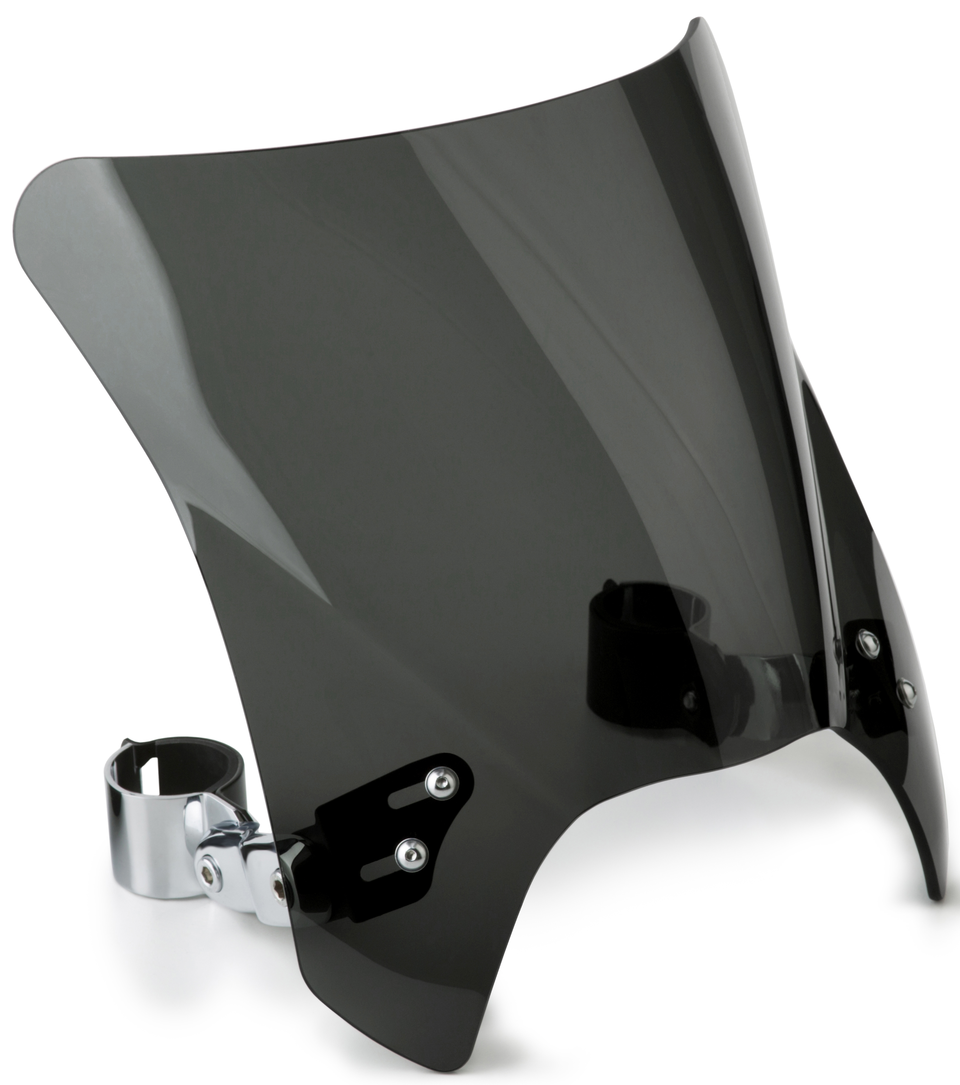 Mohawk Windshield Dark Tint/Chrome - For 72-20 Motorcycle - Click Image to Close