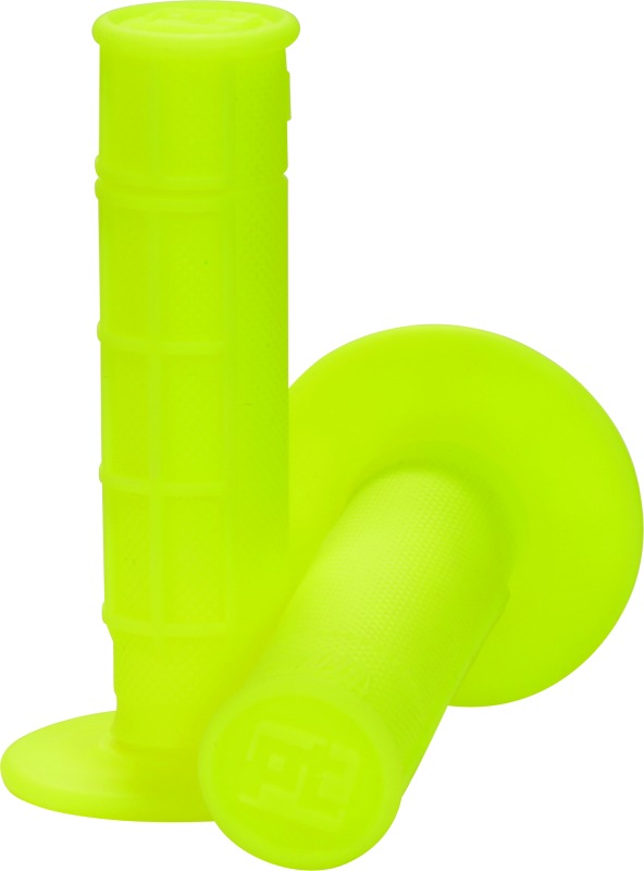 ProTaper 1/2 Waffle Grips - Neon Yellow - Click Image to Close