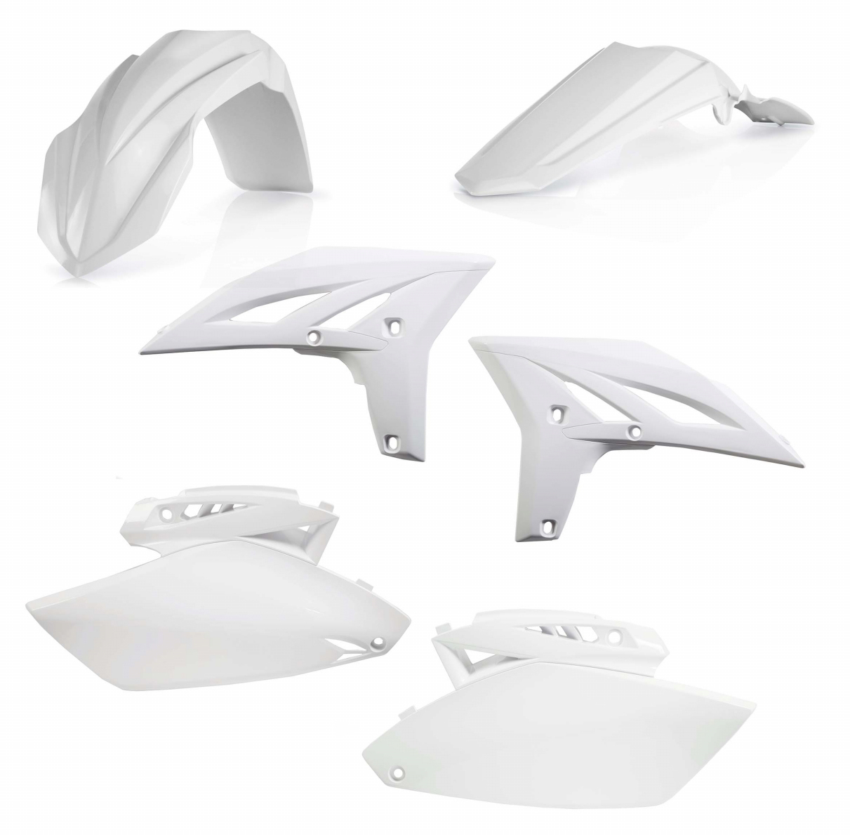 White Plastic Kit - For 10-13 Yamaha YZ250F - Click Image to Close