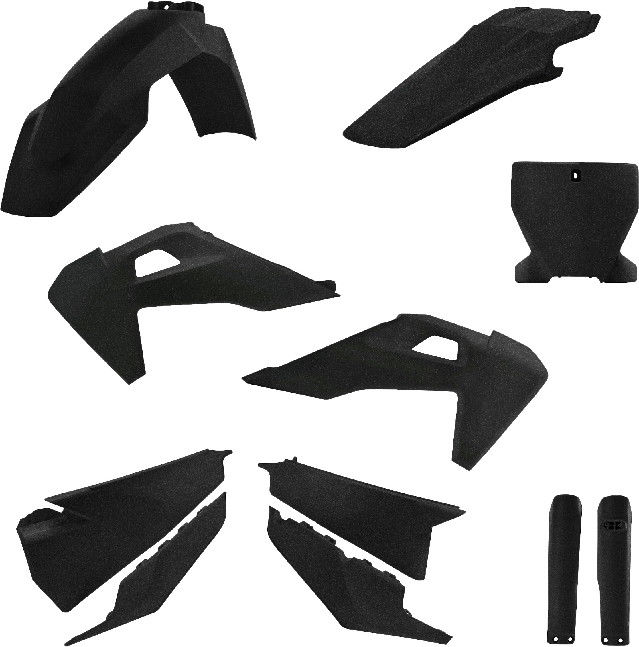 Full Plastic Kit - Black Metallic - Fits Many 19-22 Husqvarna 125-450 - Click Image to Close