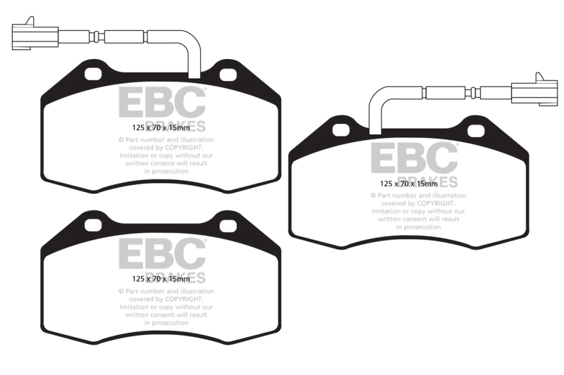 Redstuff Front Brake Pads - For 14+ Alfa Romeo 4C 1.75 Turbo - Click Image to Close