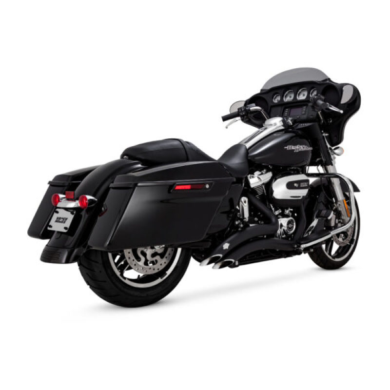 Vance & Hines HD Dresser 17-22 Big Radius 2-2 Black Full System Exhaust - Click Image to Close