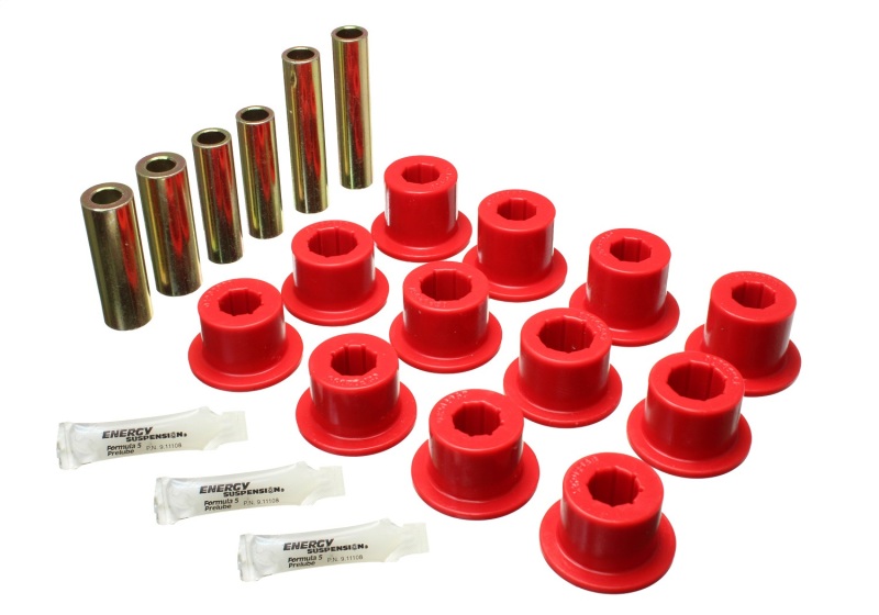 07-21 Toyota Tundra Red Rear Leaf Spring Shackle Bushing Set - Click Image to Close