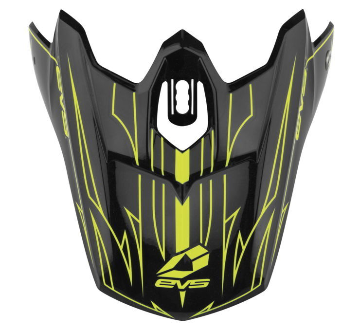 EVS T3 Pinner Visor - Black/ Hivis Yellow - Click Image to Close