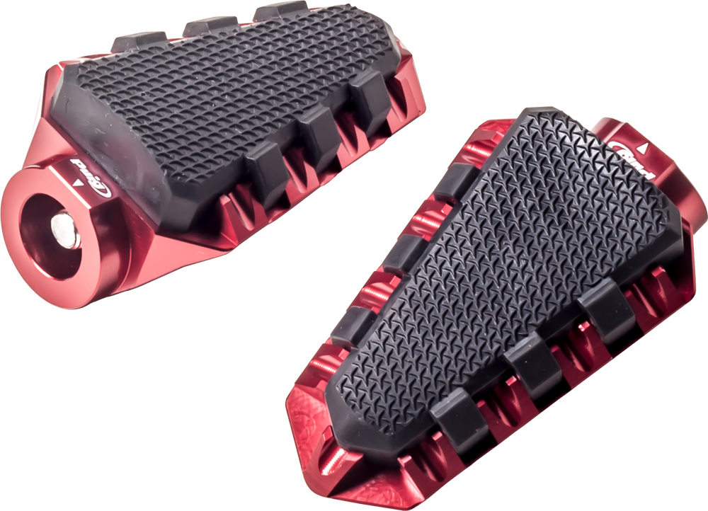 Hi-Tech OffRoad Footpegs Red - For Use w/ Puig Footpeg Adapters - Click Image to Close