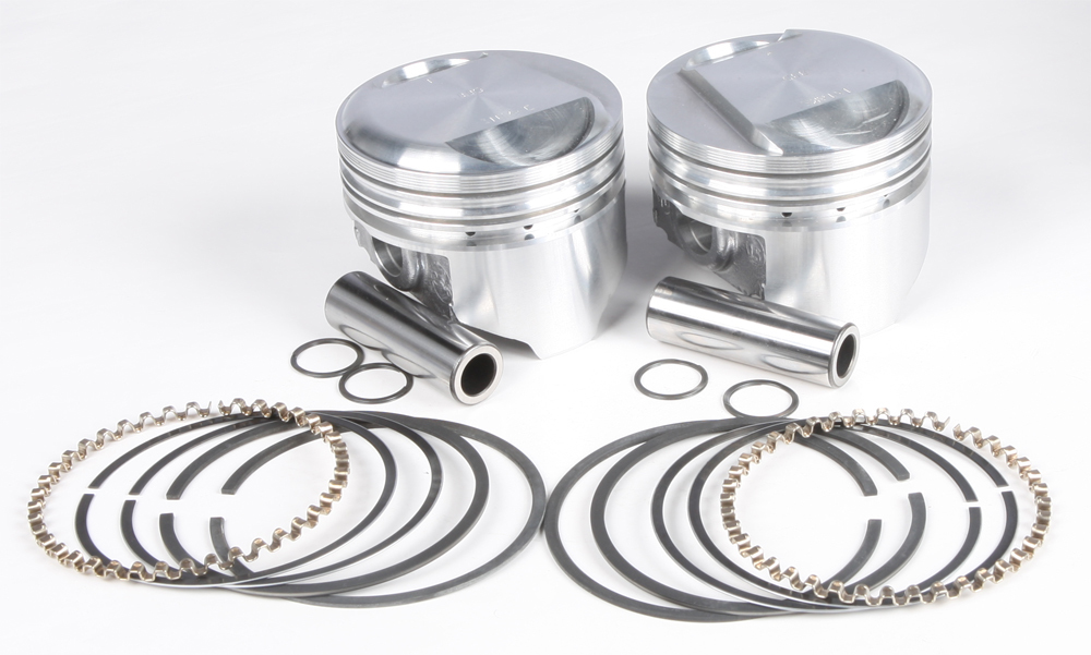 Cast Piston Kit EVO 80CI 10.5:1 +.005 - Click Image to Close