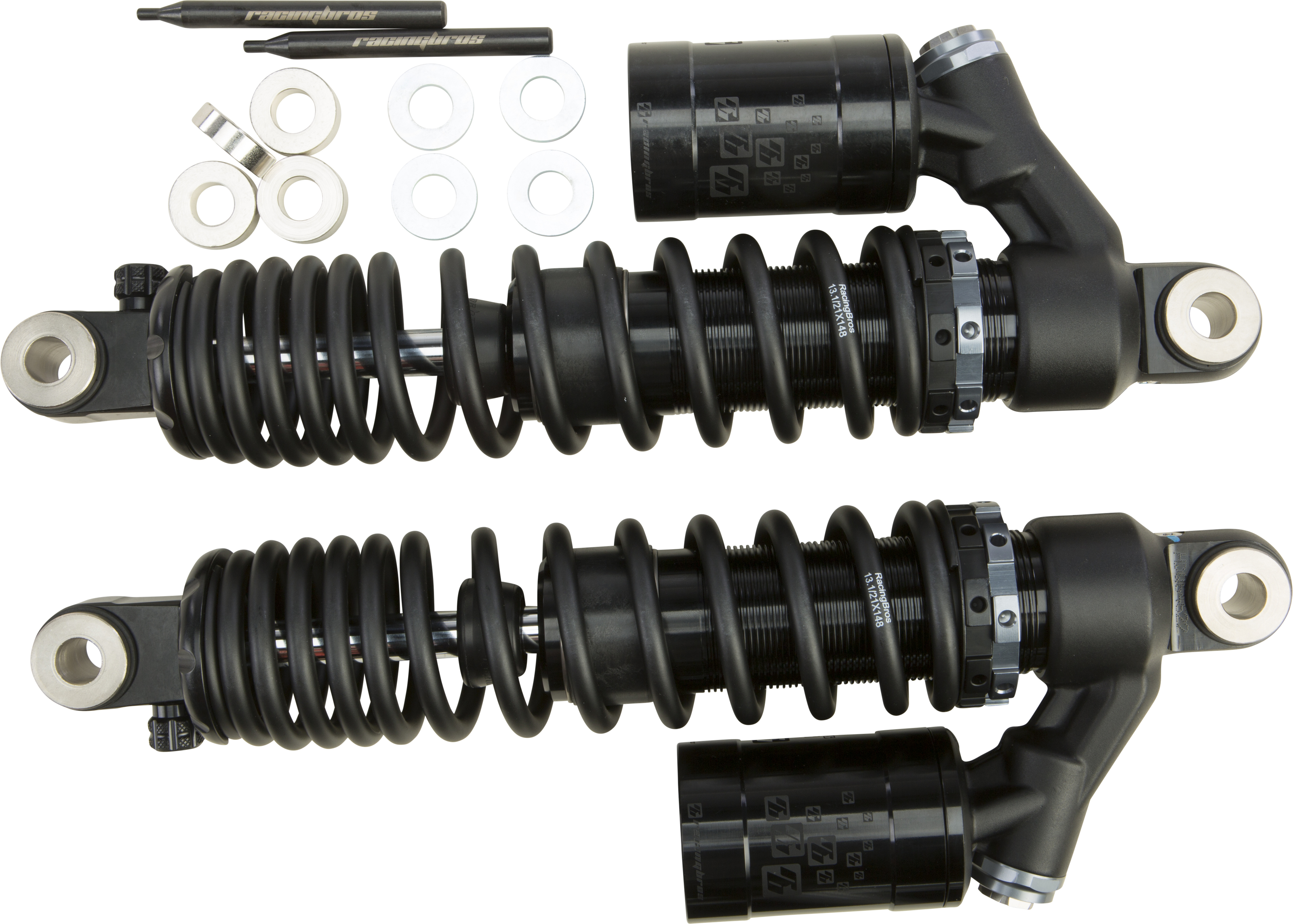 Remote Reservoir Rear Shocks 13" Standard - For 91-UP Sporty & 84-94 FXR - Click Image to Close