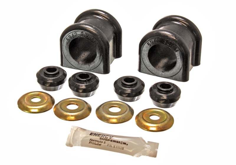 2006-08 Dodge Ram 1500/2500/3500 4WD 32mm Black Front Sway Bar Bushing Set - Click Image to Close