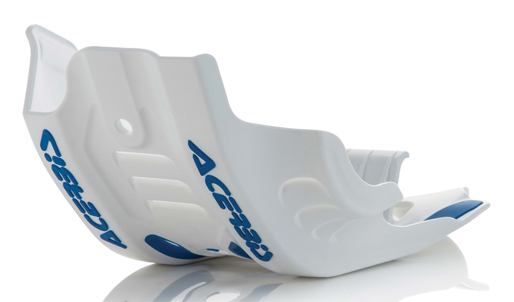 Skid Plate White/Blue - For 16-18 Husqvarna KTM - Click Image to Close