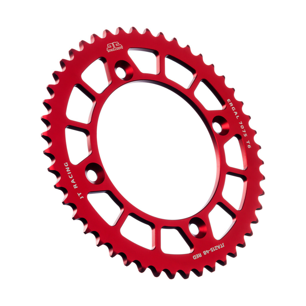 Red Aluminum Rear Sprocket - 48 Teeth 420 Pitch - Click Image to Close