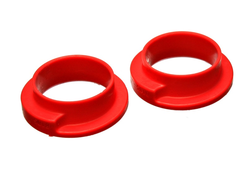 Universal 2-3/16in ID 3in OD 1in H Red Coil Spring Isolators (2 per set) - Click Image to Close